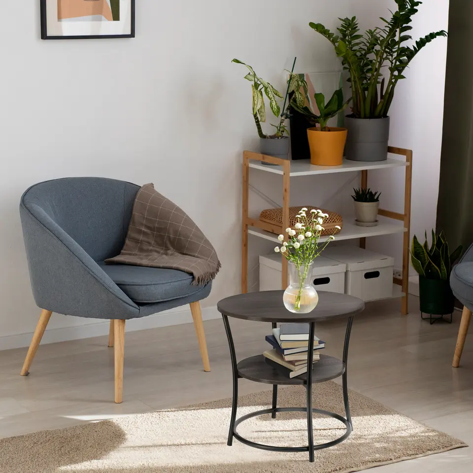 ERRO Bijzettafel Rond - O55 x H55cm - zwart