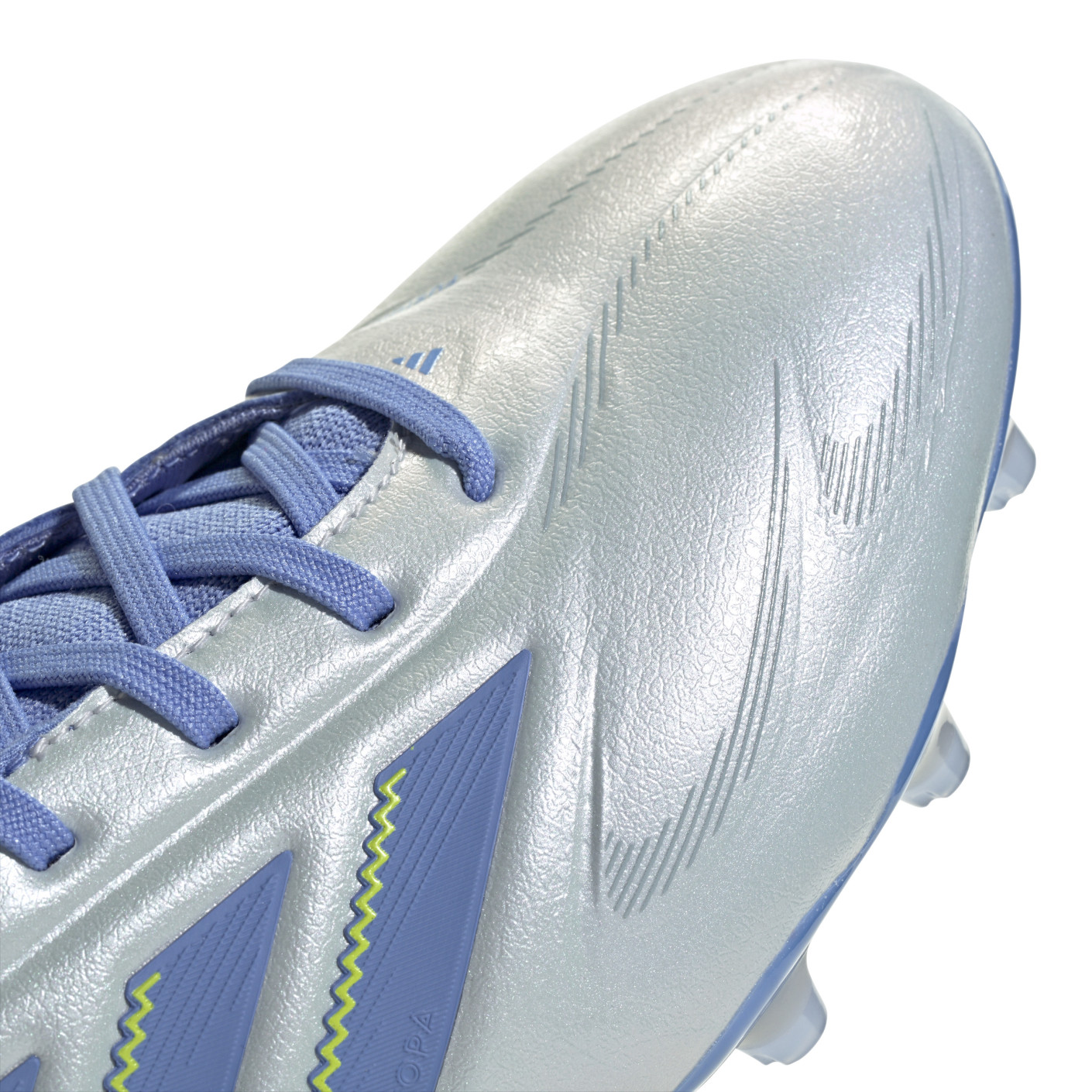 Adidas Copa Pure III Pro Gras Voetbalschoenen (FG) Blauw Grijs Neongeel