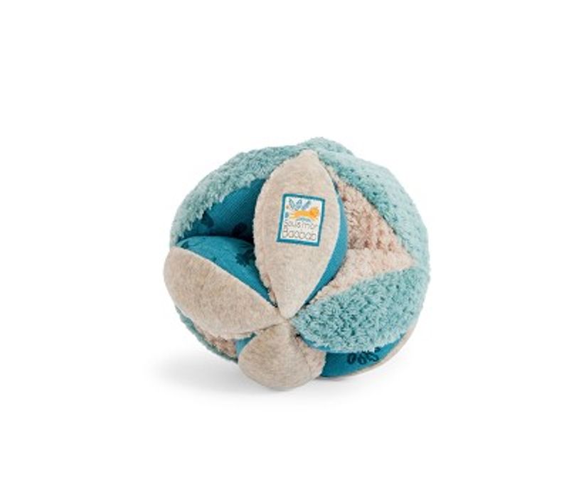 Moulin Roty Ball med ulike teksturer, Blå