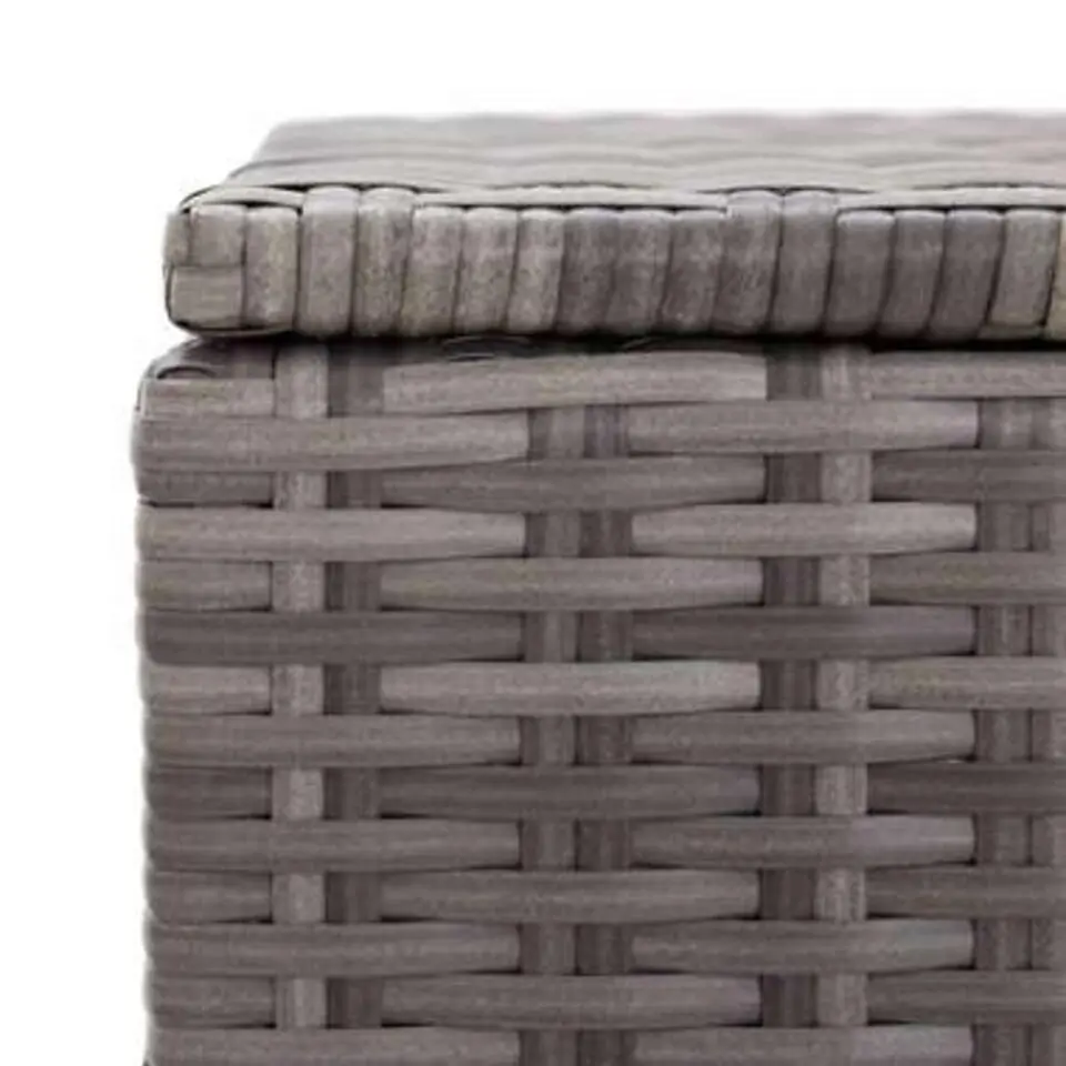 vidaXL - Opbergkist - Grijs - Poly rattan