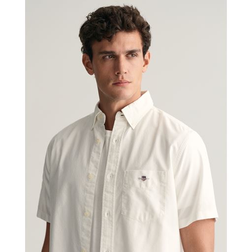 GANT Regular Fit Oxford Skjorte, White, L
