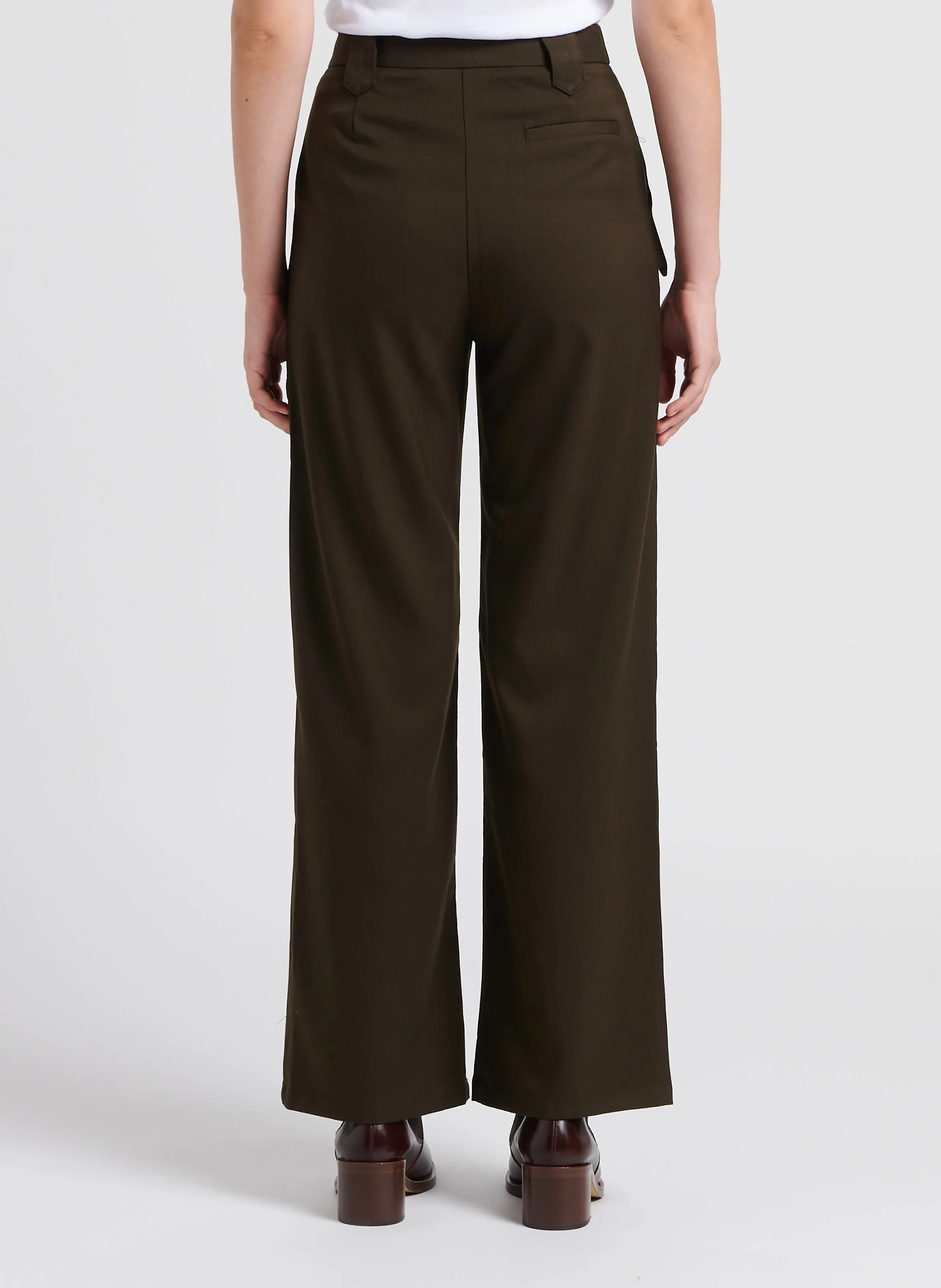 RIEL - Pantalon large fluide| Kaki