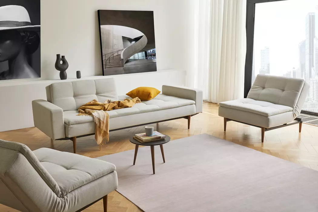 Schlafsofa mit Armlehnen Dublexo Styletto dunkel