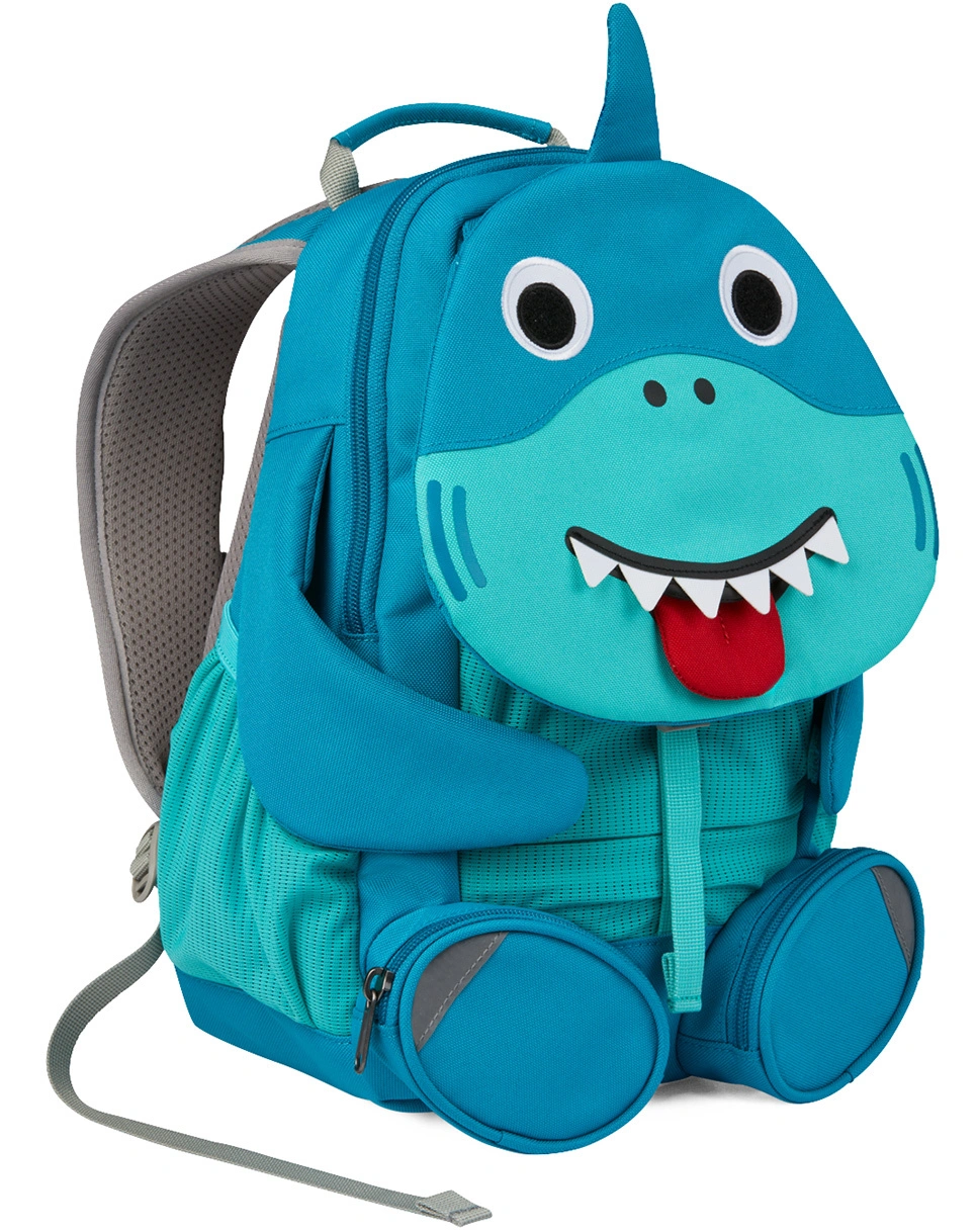 Kinderrucksack GROßER FREUND  HAI (20x31x12) in grün/blau
