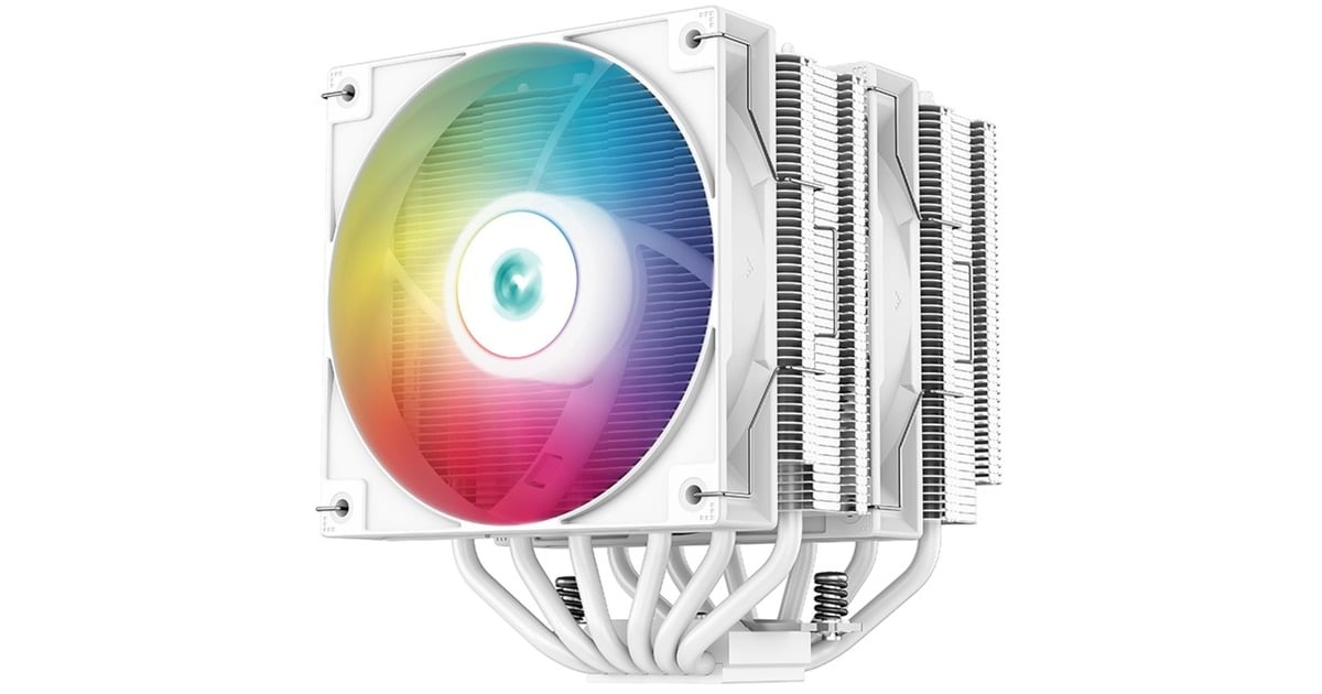 DeepCoolAG620 WH ARGB CPU-koeler  (Wit, 4-pin PWM, RGB led)