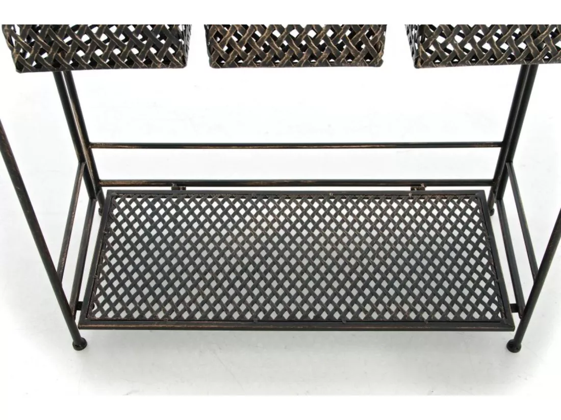 Étagères sur pied - Métal - 94 x 30 x 149cm - Bronze - Shine