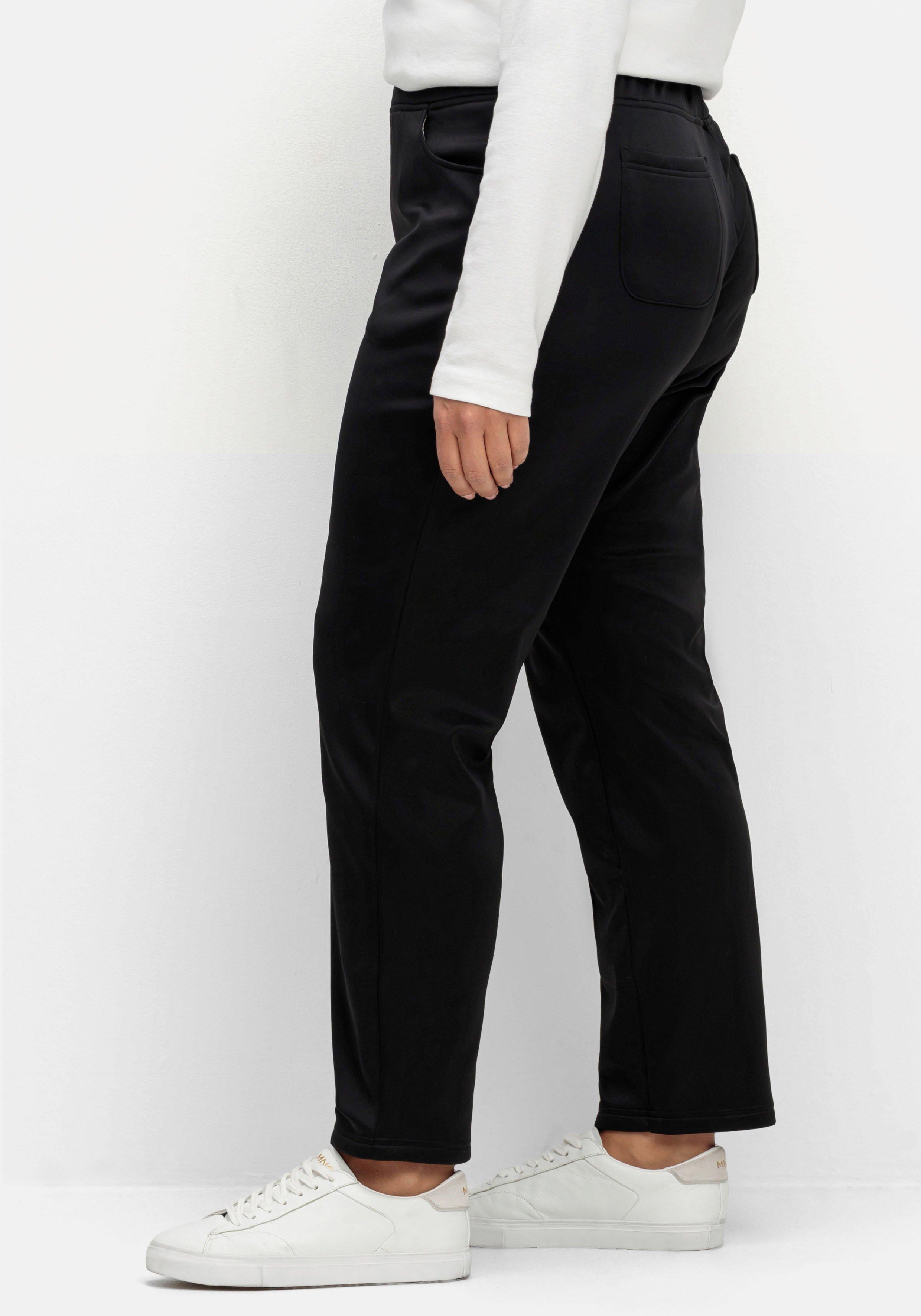 Leicht glänzende Schlupfhose mit Fleece-Innenseite