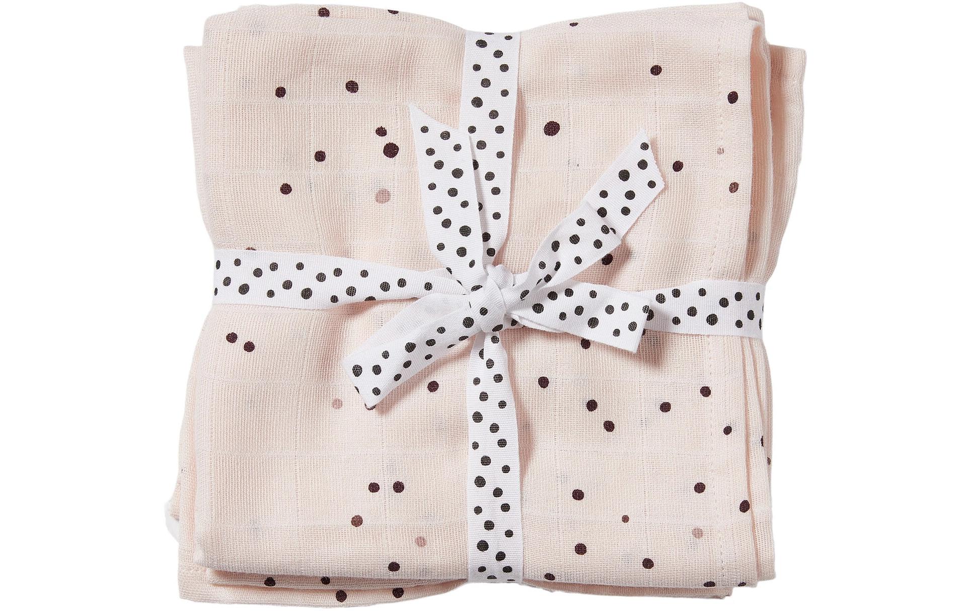 Mulltuch 2er Set Dreamy Dots Rosa 70 cm x 70 cmMultifunktionale Spucktücher