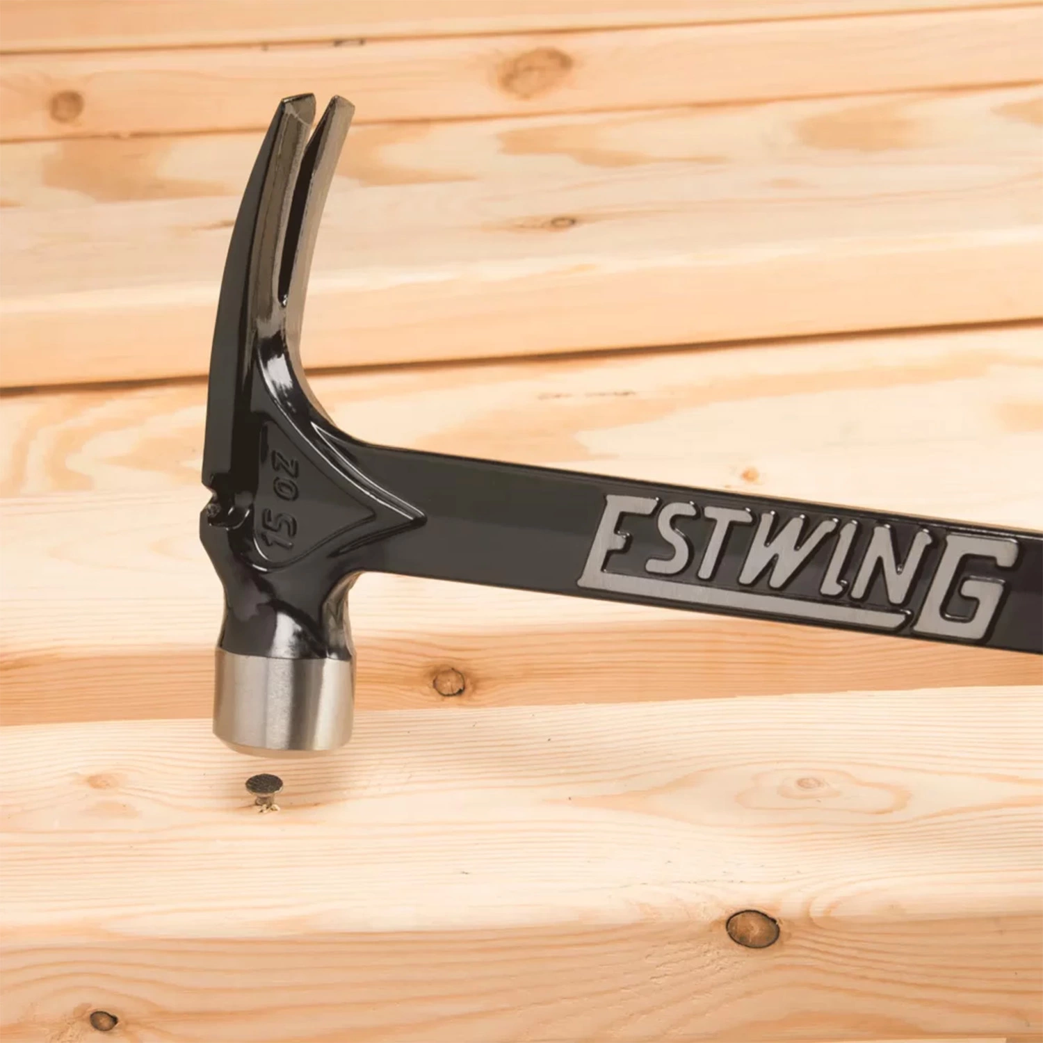 Estwing E19S rechte klauwhamer Ultra - leren handgreep - 530 gram kopgewicht