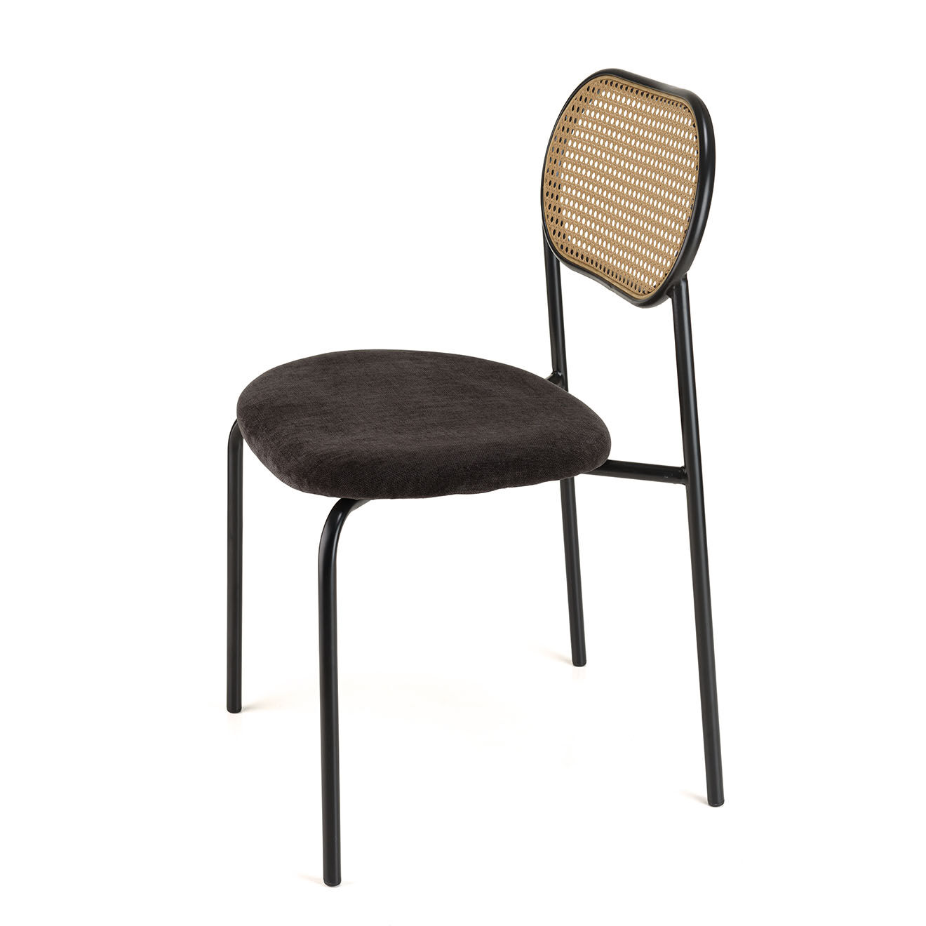 Macabane 2 Chaises Léa noires - 46x48x80 cm
