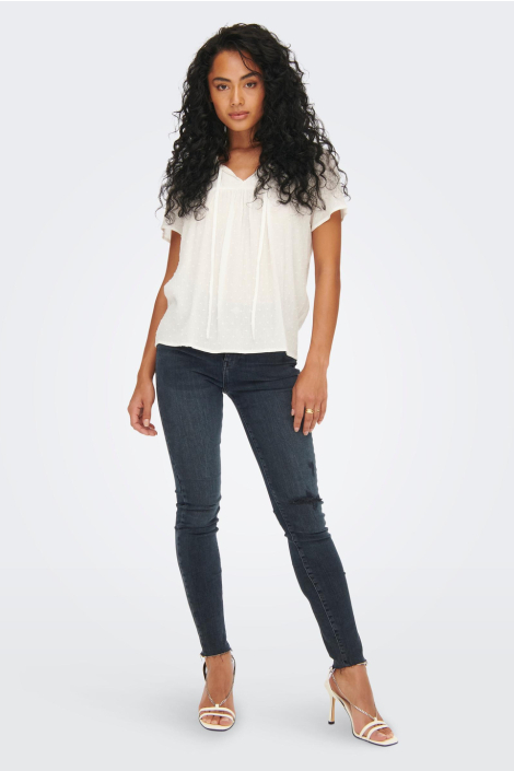 Jacqueline de Yong witte dames t-shirt
