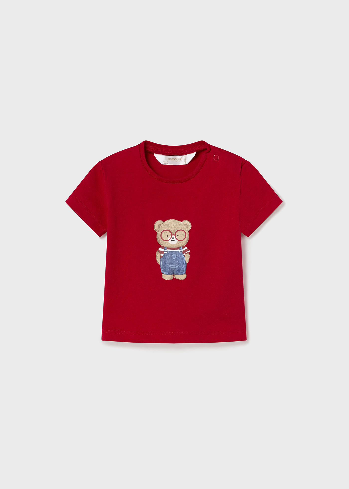 Conjunto de 2 camisetas em algodão sustentável para recém-nascidos.