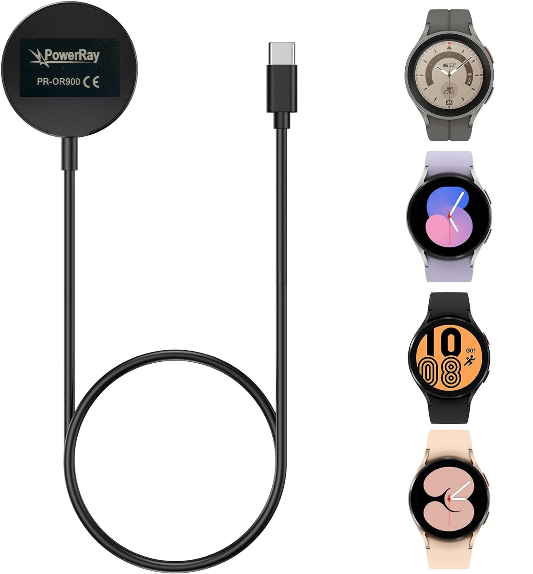 Ladegerät Kompatibel Samsung Galaxy Watch3 4 5 6 sowie Classic und Pro - Typ C