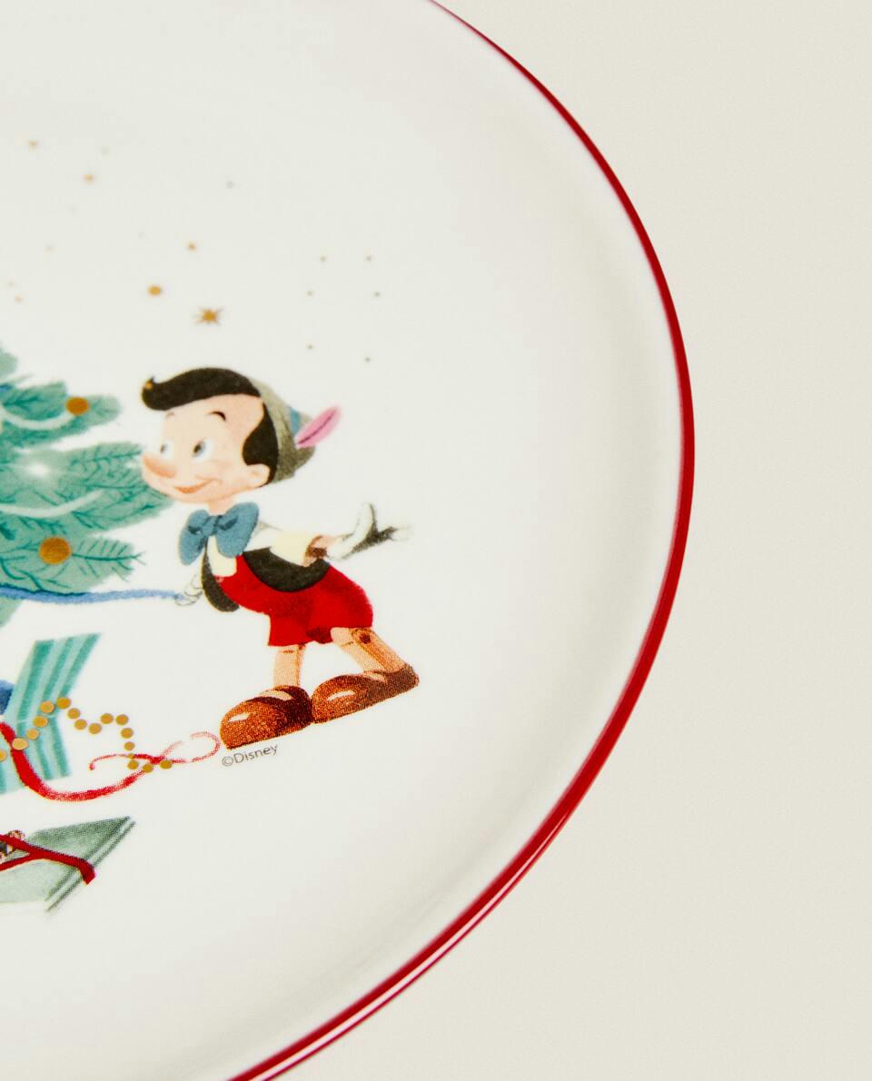 Conjunto de louça infantil Pinóquio da Disney em cerâmica.
