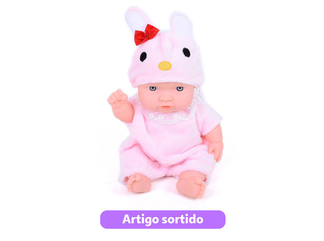 BONECO BEBÉ COM FATINHO ANIMAL ONE TWO FUN 20CM MODELOS SORTIDOS