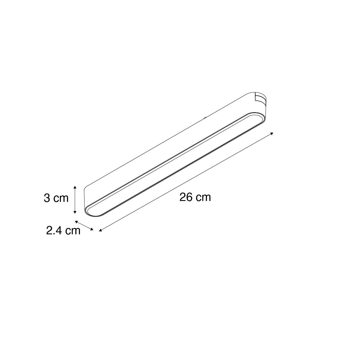 Moderne plafondlamp zwart voor railsysteem 1-fase 10W 3000K - Magnetic Marra