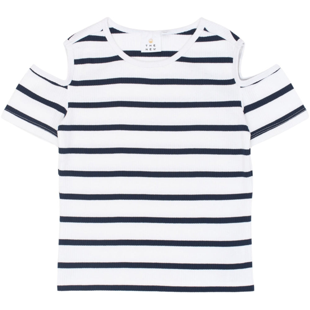 Køb The New Navy Blazer Striped Tntish S_S Rib Tee