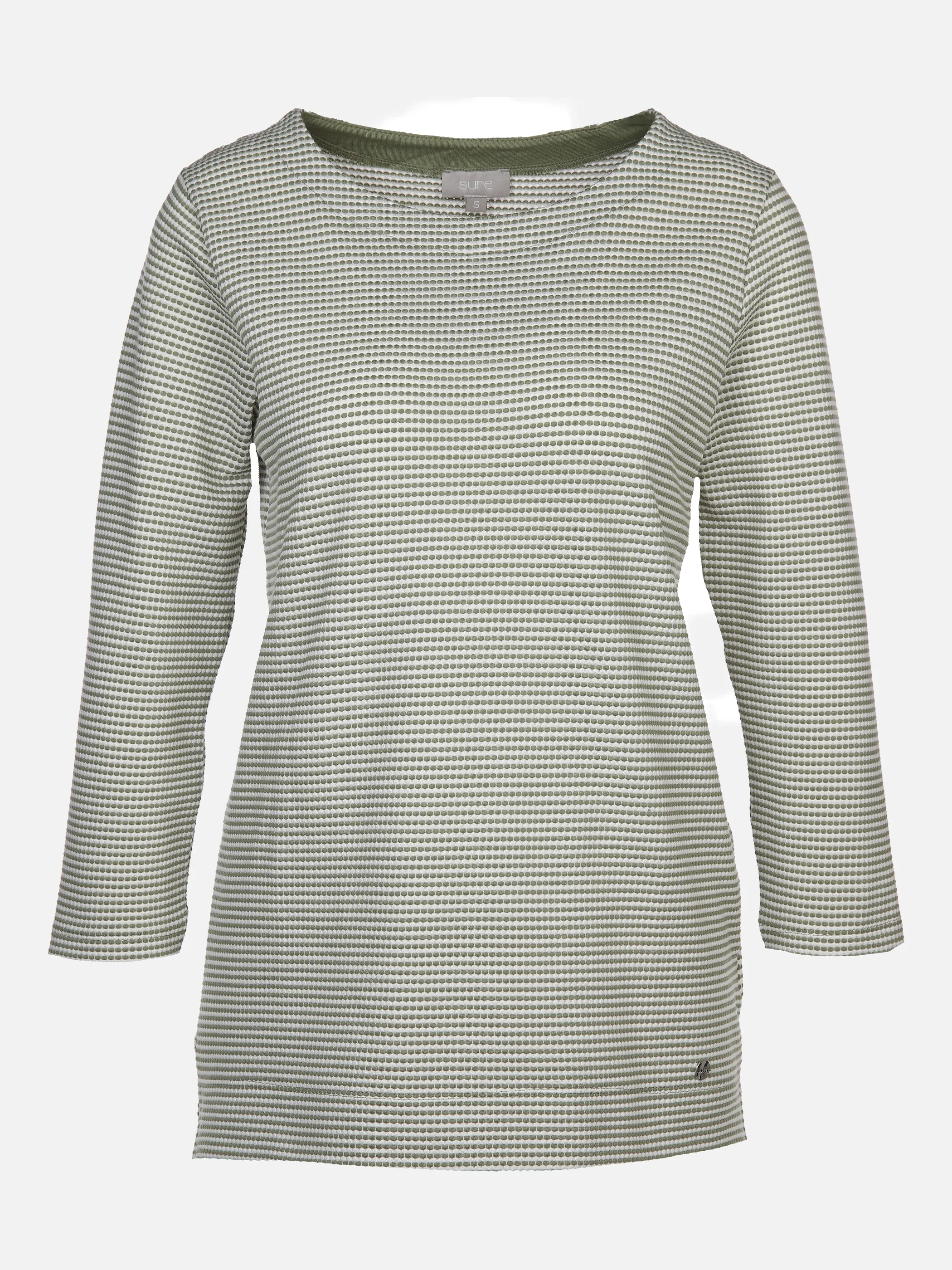 Damen Wabenstrukturshirt mit Streifen