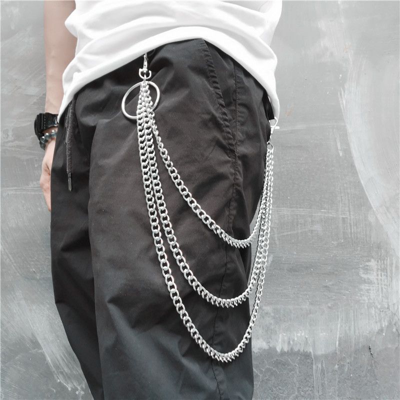 BABLIBU - Gelaagde broek met ketting en tailleband