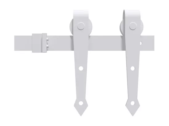 Porte coulissante et kit de quincaillerie 90x210 cm pin massif