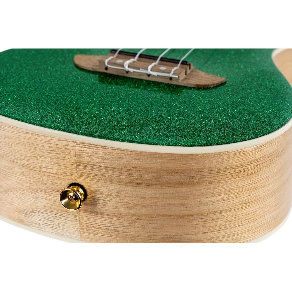 Ortega RUEL-MGR Element Series Concert Size Ukulele Metallic Green concert ukelele met gigbag