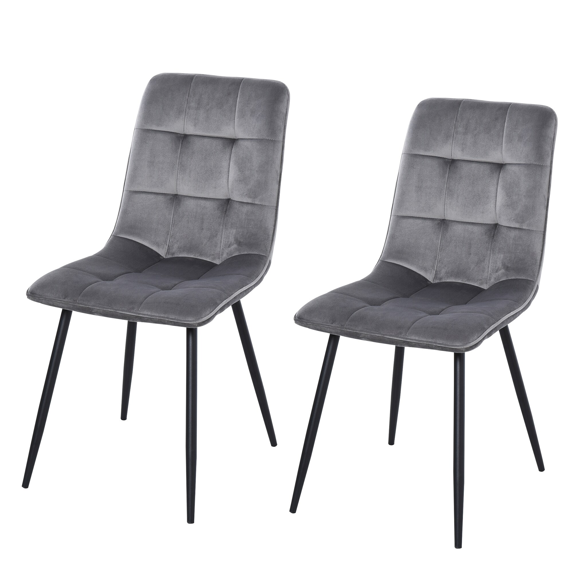HOMCOM Esszimmerstuhl 2er-Set bunt 45B x 63T x 90H cm