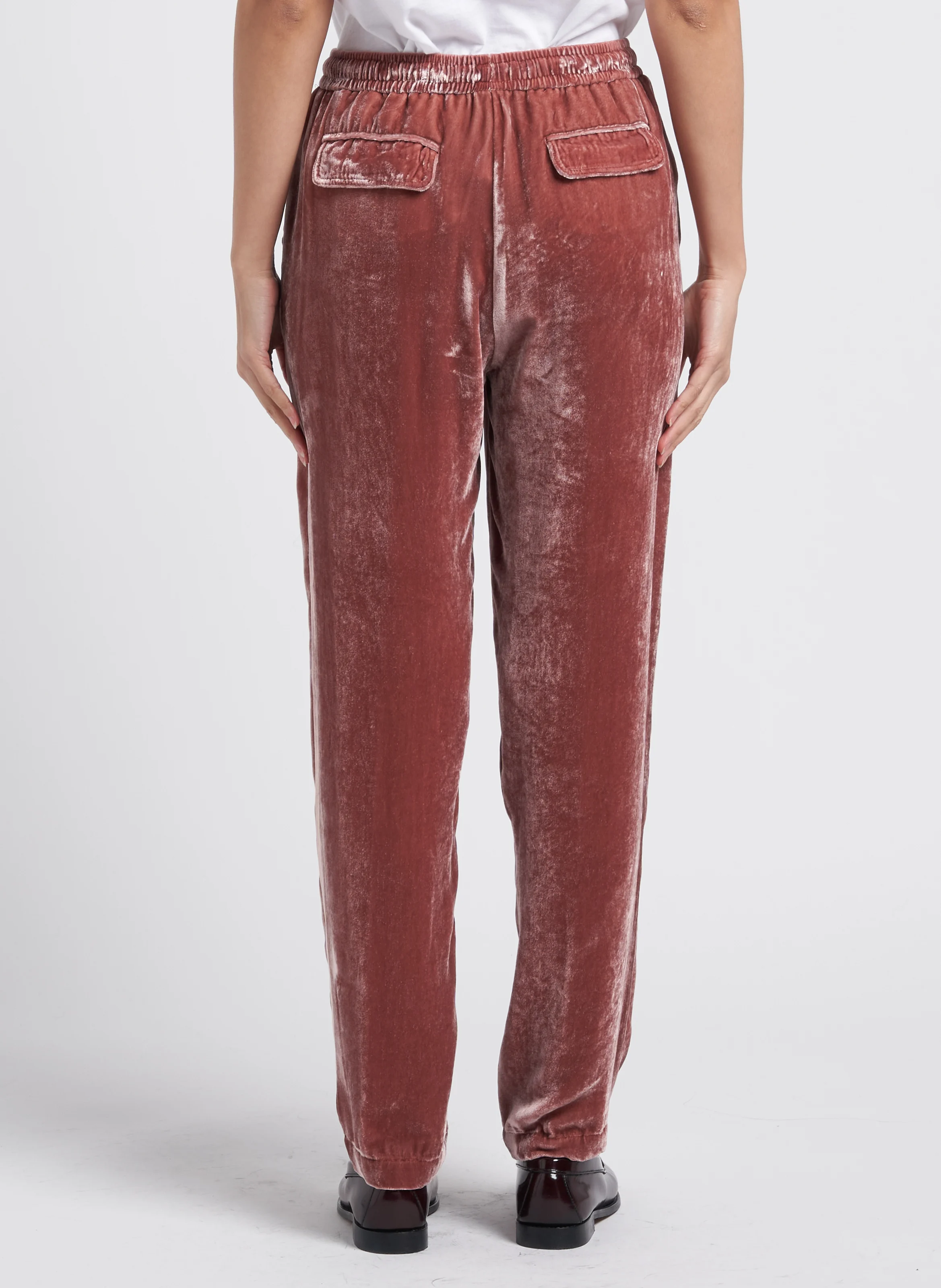PIERICO - Jogging droit effet velours | Rose