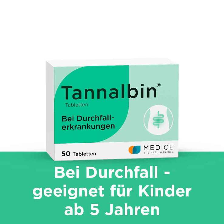 Tannalbin® Tabletten bei Durchfallerkrankungen, 50 St