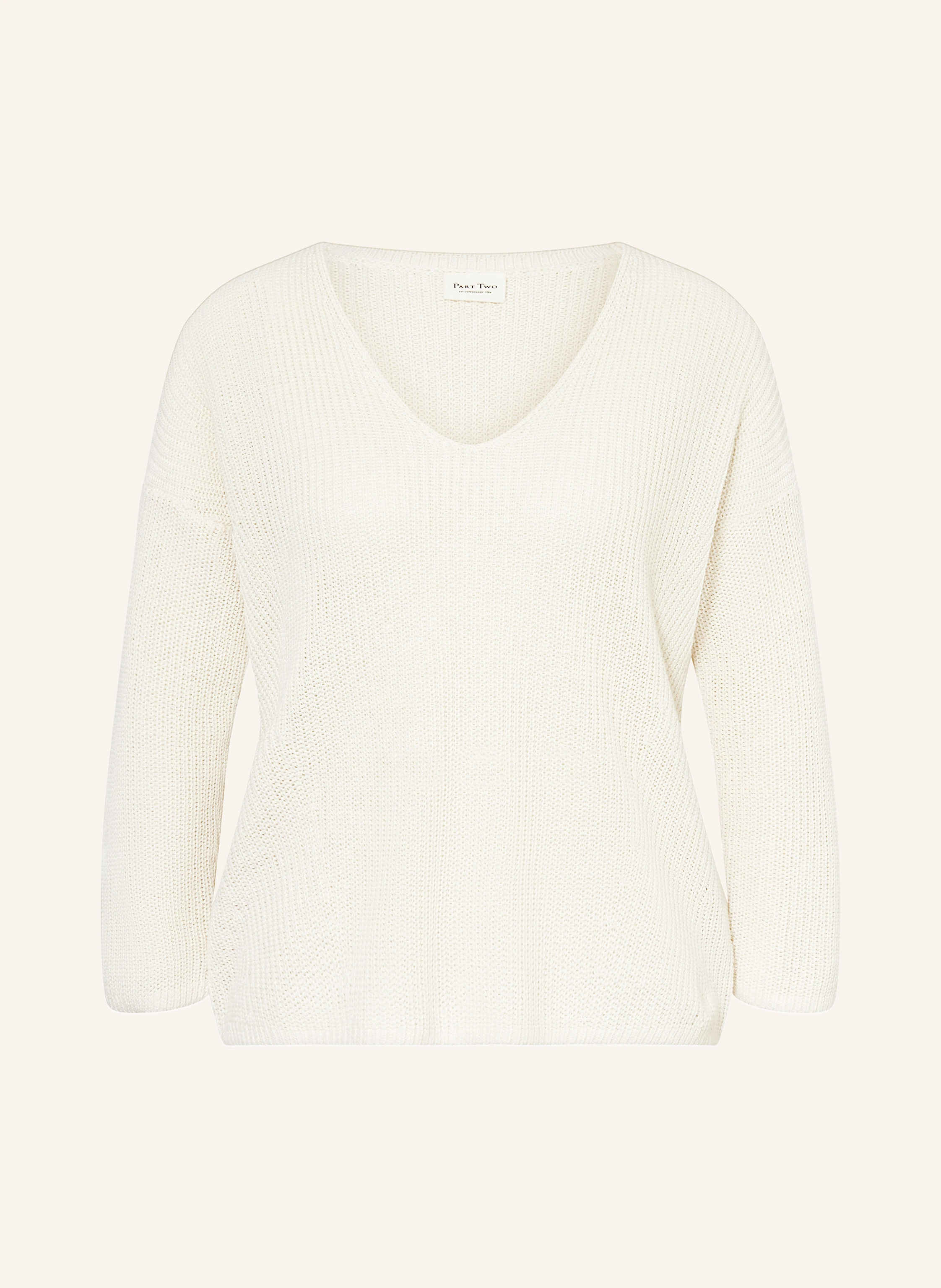 Part Two Pullover mit Leinen und 3/4-Arm