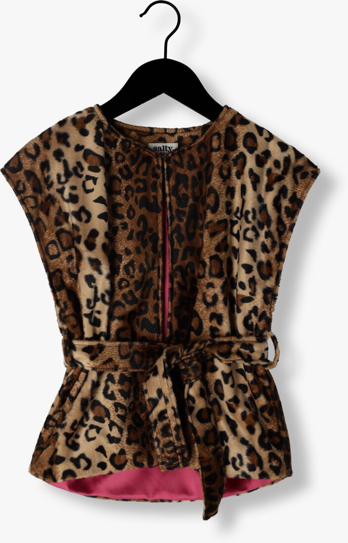 Salty Stitch bruine salty stitch gilet cheetah gillet