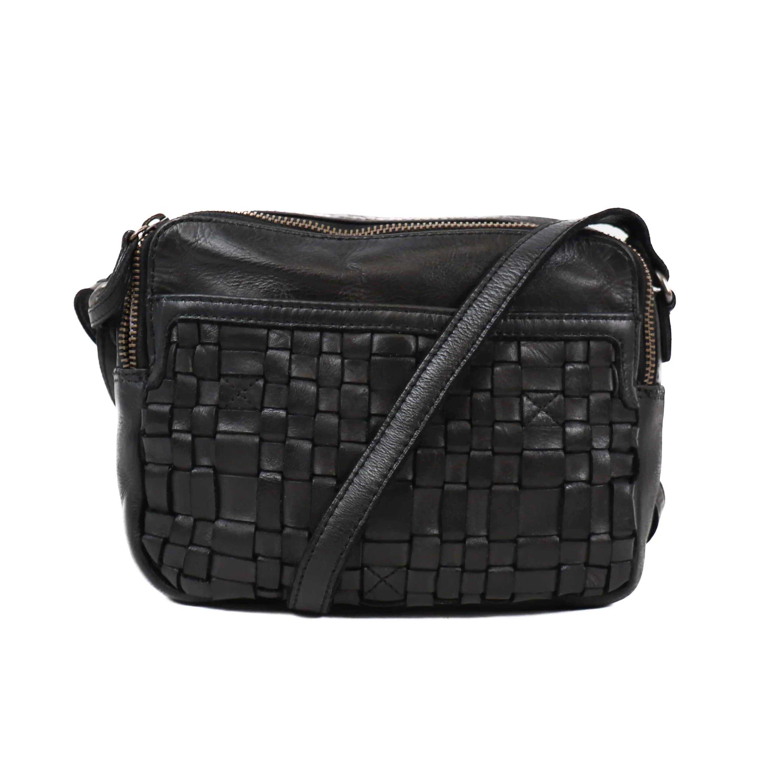 Bear Design Cow Lavato Schoudertasje Irem Black Woven CL44395