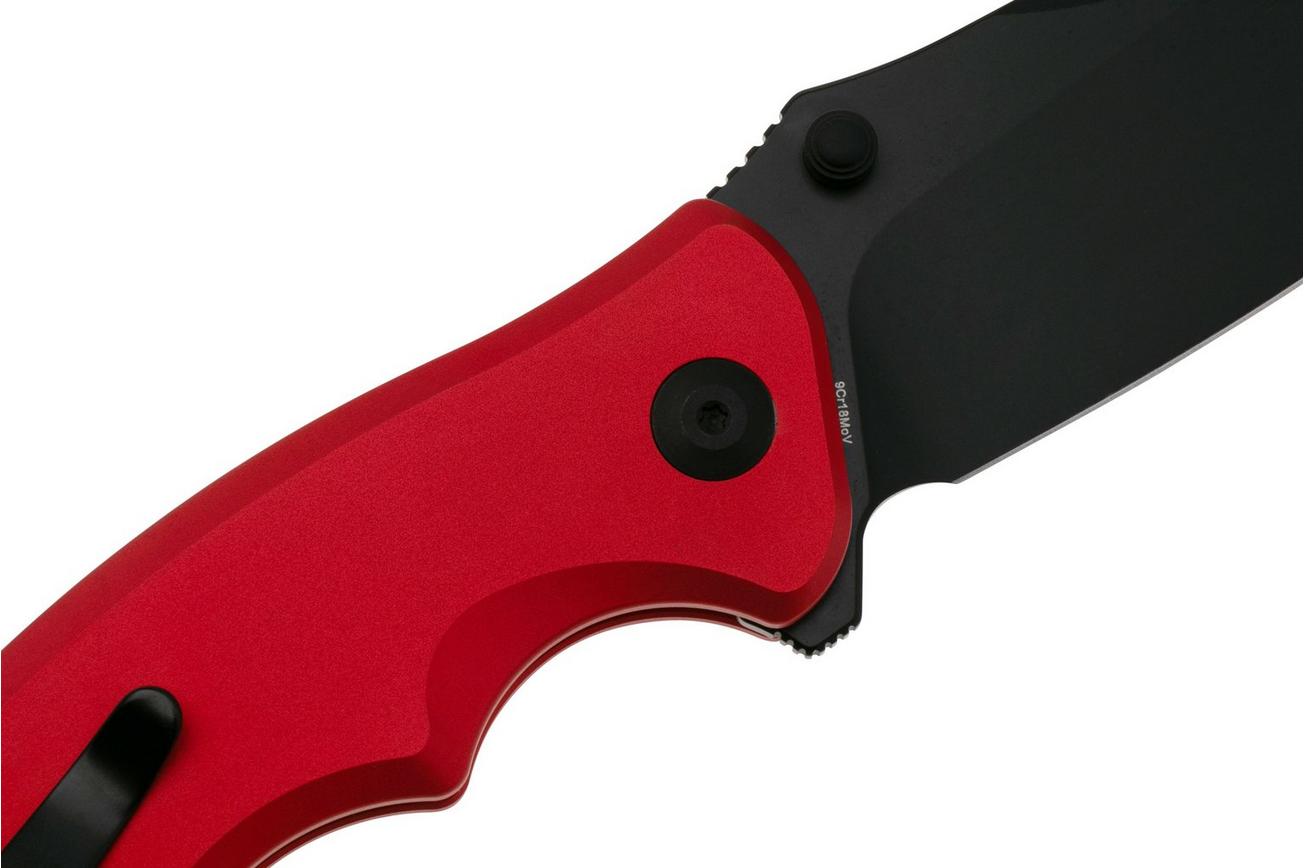 SENCUT Cybrix S23098A-3 Black 9Cr18MoV, Red Aluminium zakmes