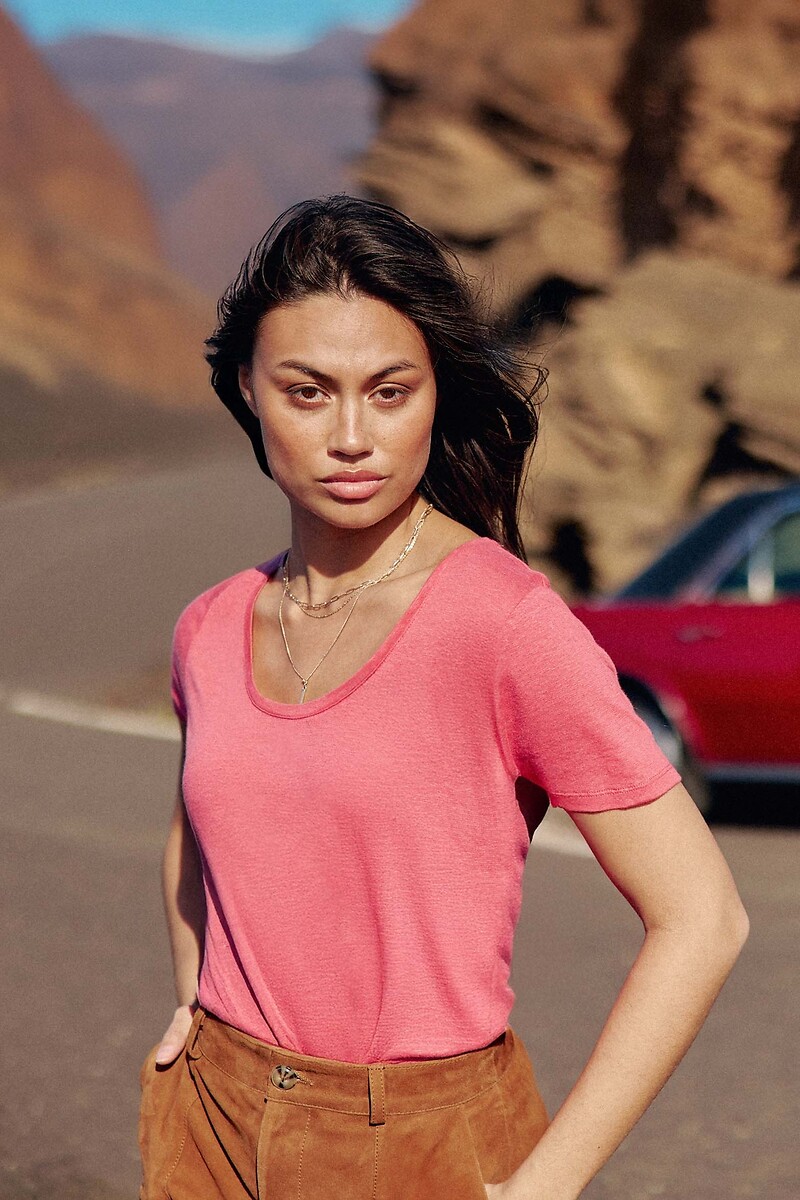 LA PETITE ETOILE<br>Camiseta folgada de gola redonda, TIA