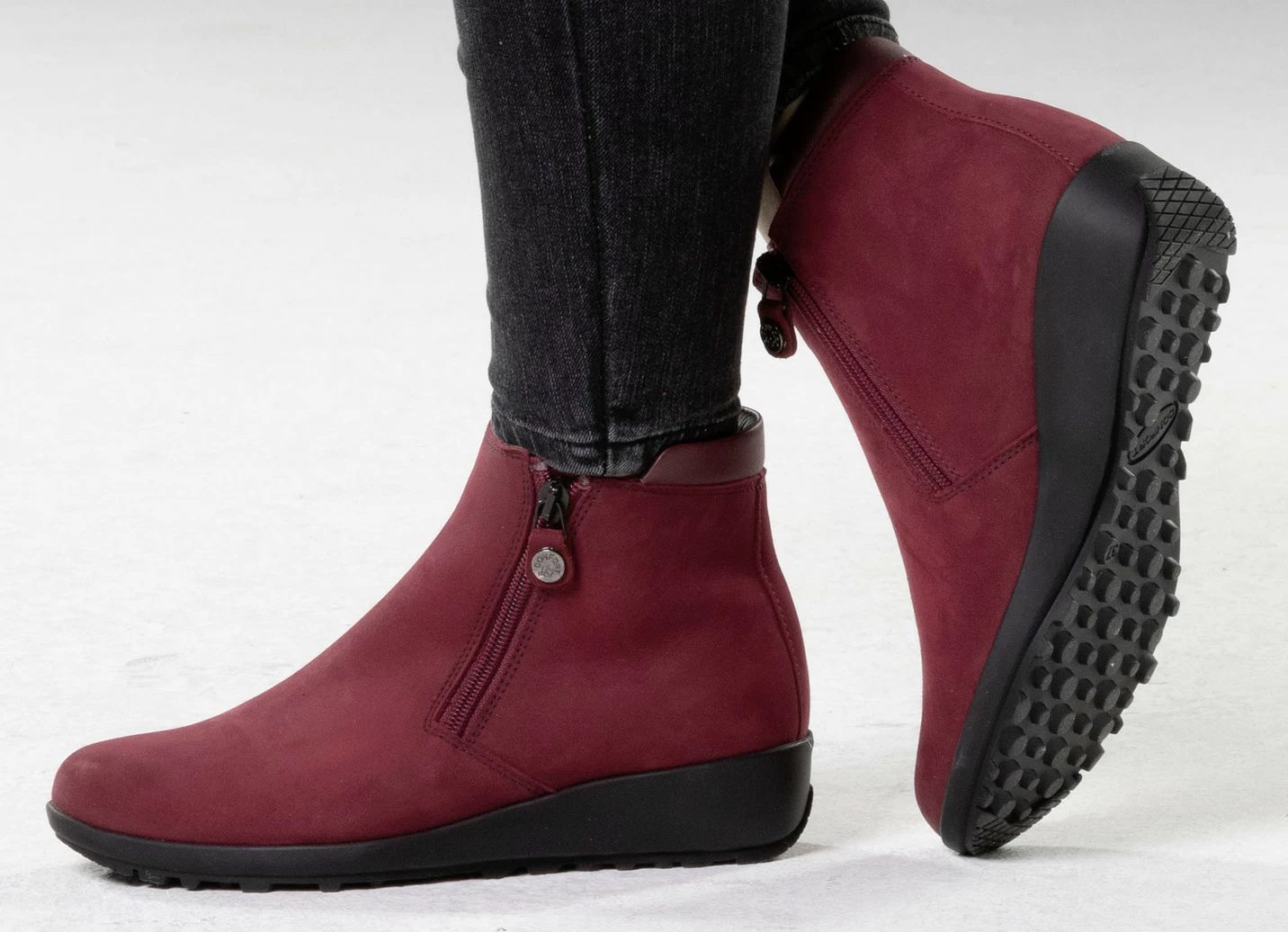 ELENA EDEN Stiefelette mit Nappaleder-Besatz
