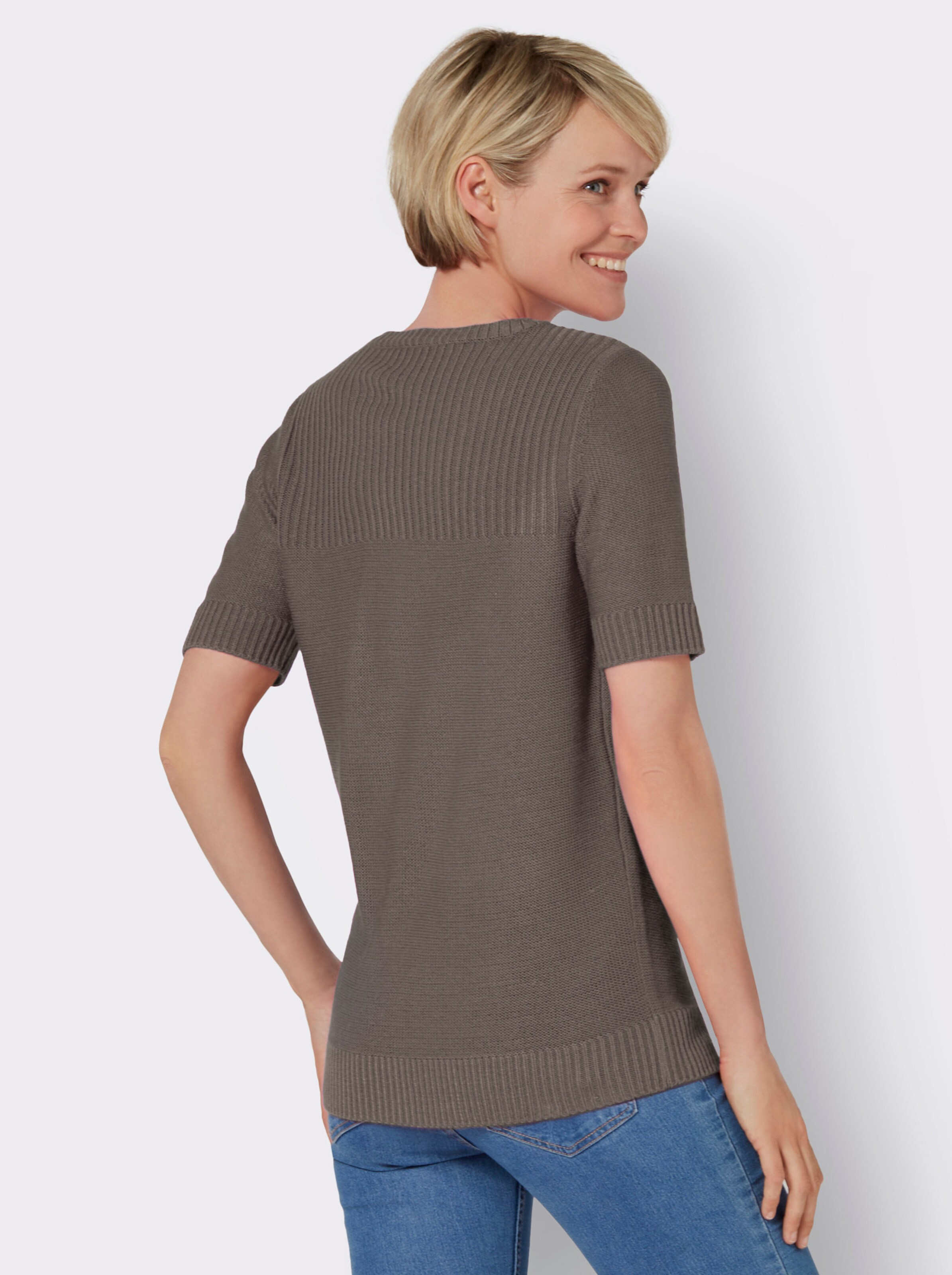 Kurzarmpullover