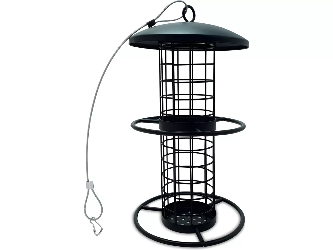 Mangeoire oiseaux extérieur à suspendre pour oiseaux sauvages pour jardin balcon Distributeur de nourriture«34717 Nourri-Silo»