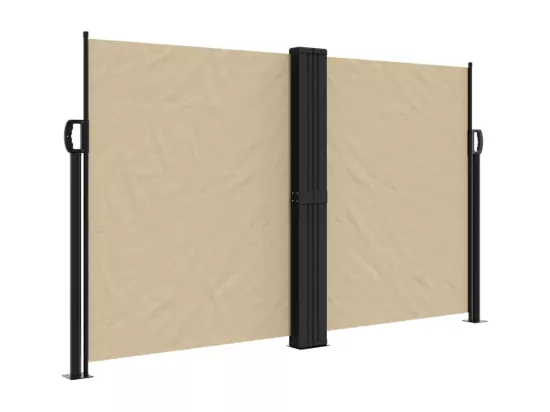 Auvent latéral rétractable beige 140x1000 cm