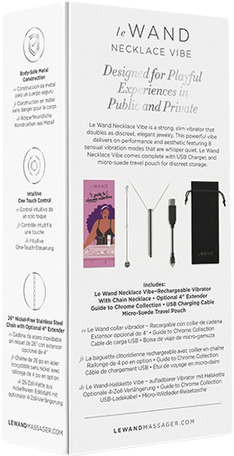 Le Wand LE WAND - VIBRATING NECKLACE SILVER Zilver