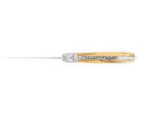 Laguiole Nature Guilloché Olivier Couteau de Poche - Laguiole par Fontenille Pataud