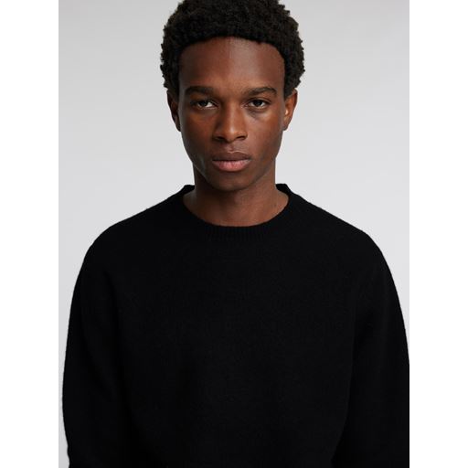 Annarr Ragi Wool Striktrøje, Black, M