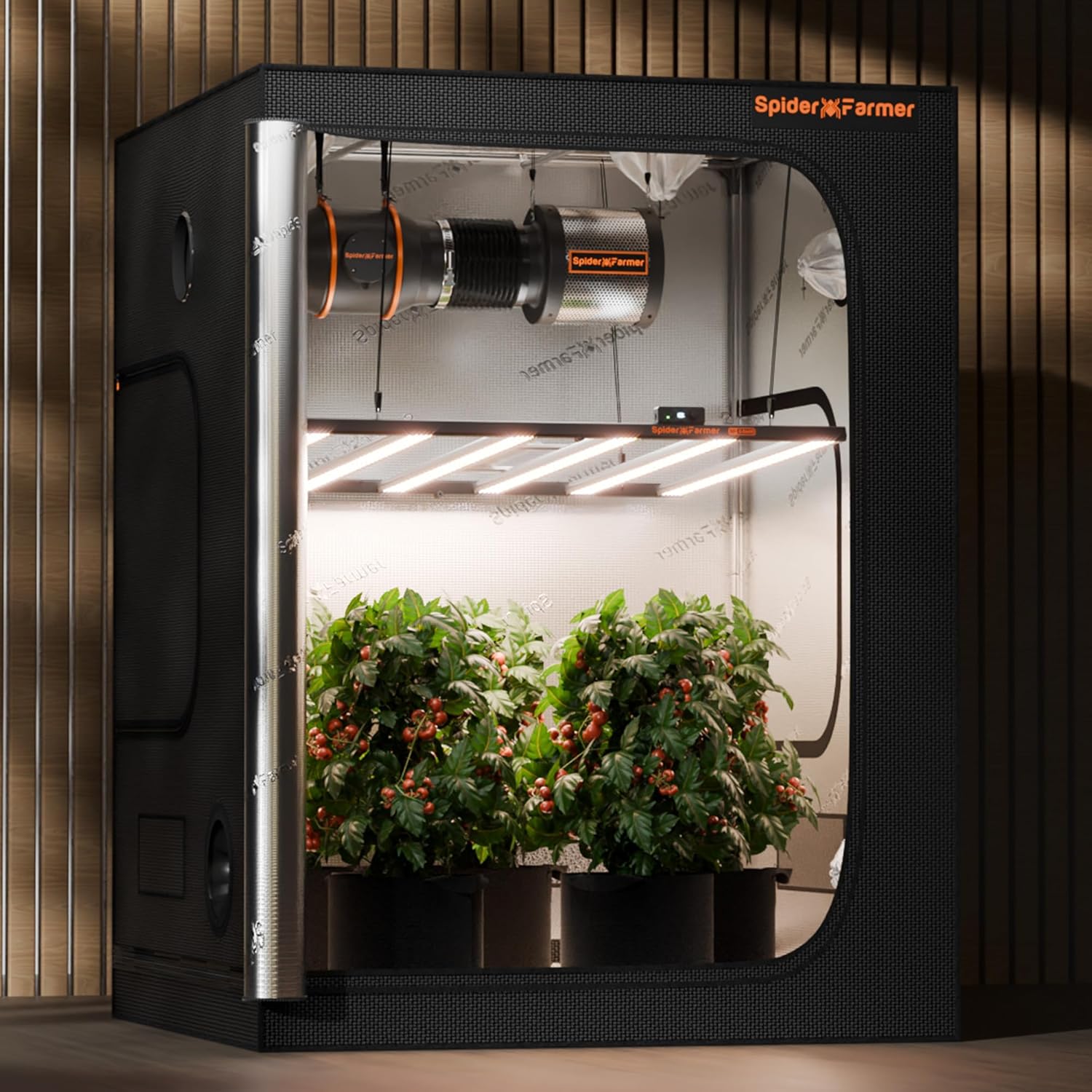 Spider Farmer Cost-Effective G8600 LED Grow Lampe 800W Bridgelux Dioden, Smarte APP Steuerung Vollspektrum Grow Light Dimmbar für Gemüse Blume 150x150CM Abdeckung