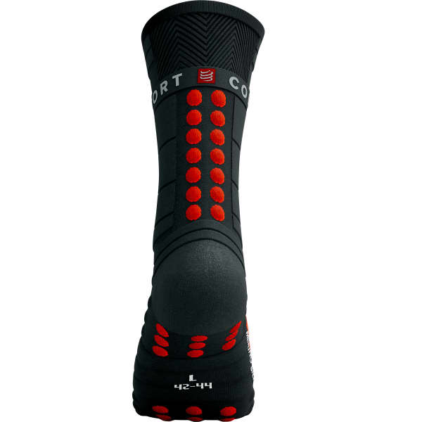Chaussette running COMPRESSPORT PRO RACING SOCKS WINTER RUN BLACK/HIGH RISK RED