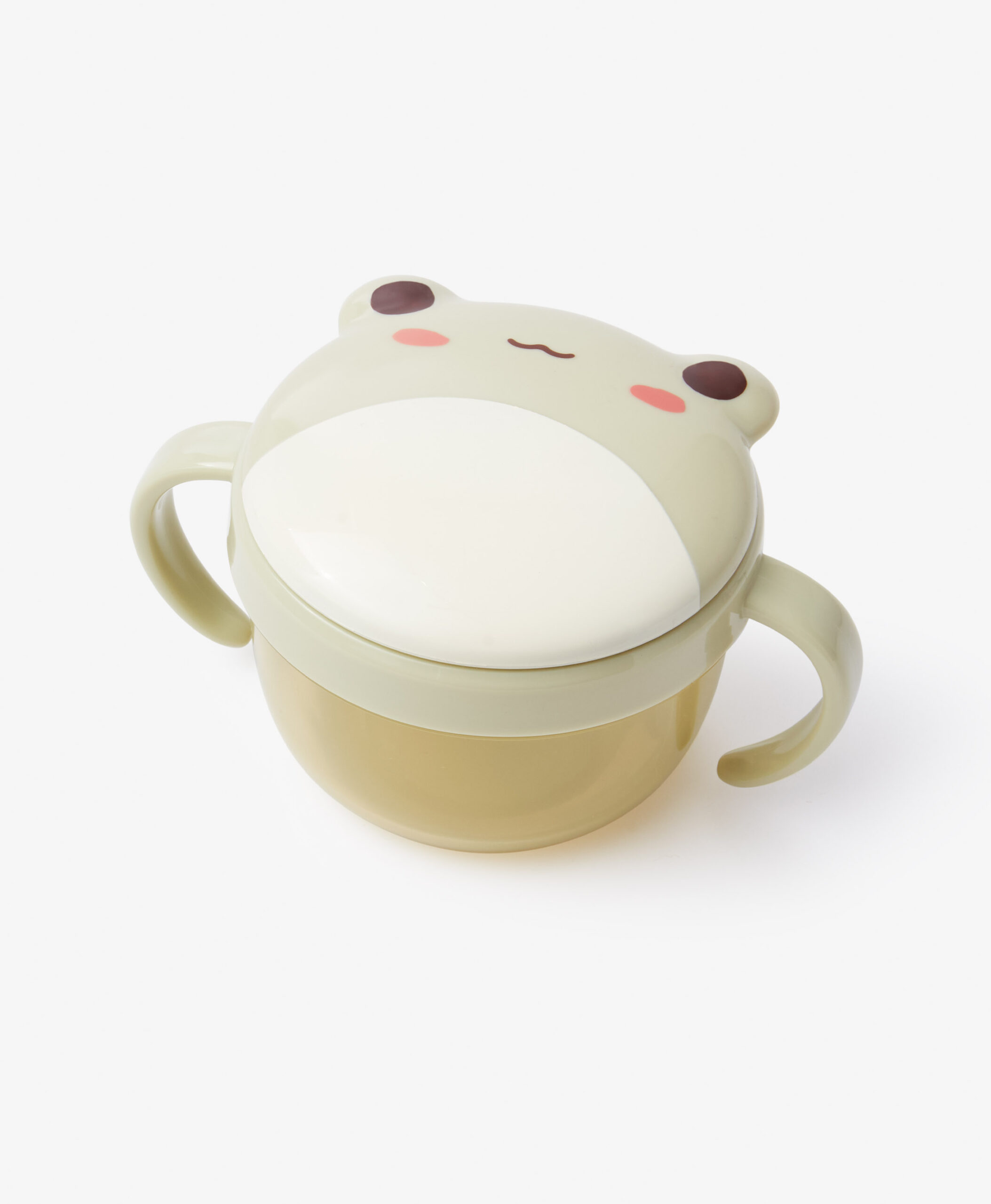 Verschüttsichere Snack-Tasse mit zwei Griffen