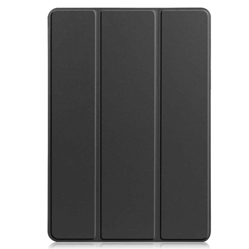 Samsung Galaxy Tab S8 / Tab S7 Flipcase Hülle Ledertasche mit Aufstellfunktion Litchi Look   S-Pen Halterung - Schwarz