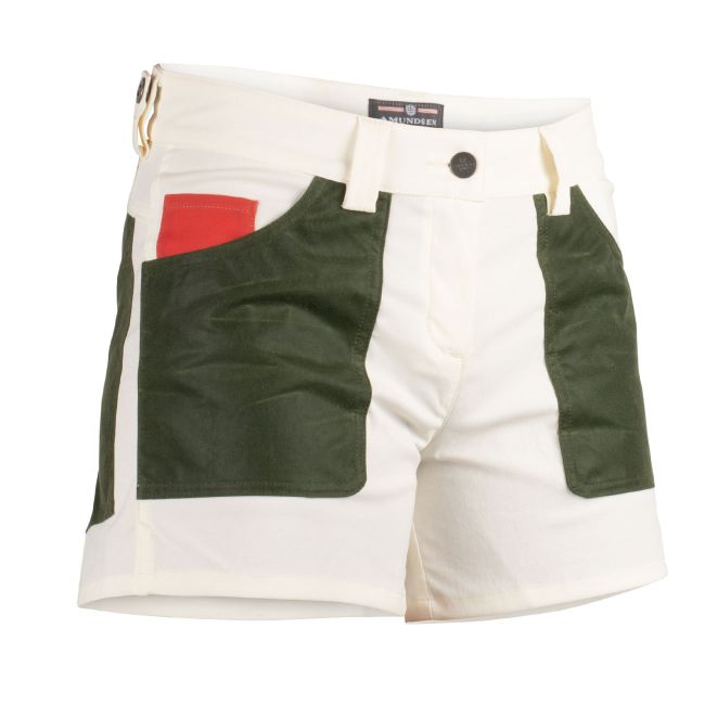 Amundsen 5Incher Field Shorts Womens Off White/Green