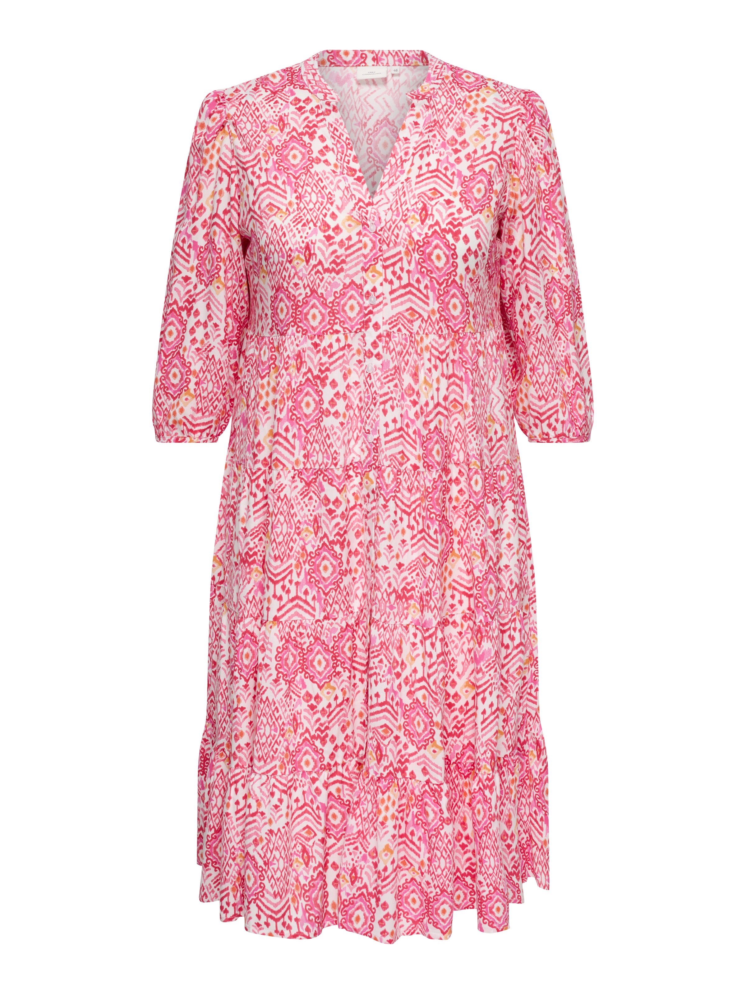 ONLY CARMAKOMA Tunikakleid »CARMILANA 3/4 DRESS WVN NOOS« Sommerkleid
