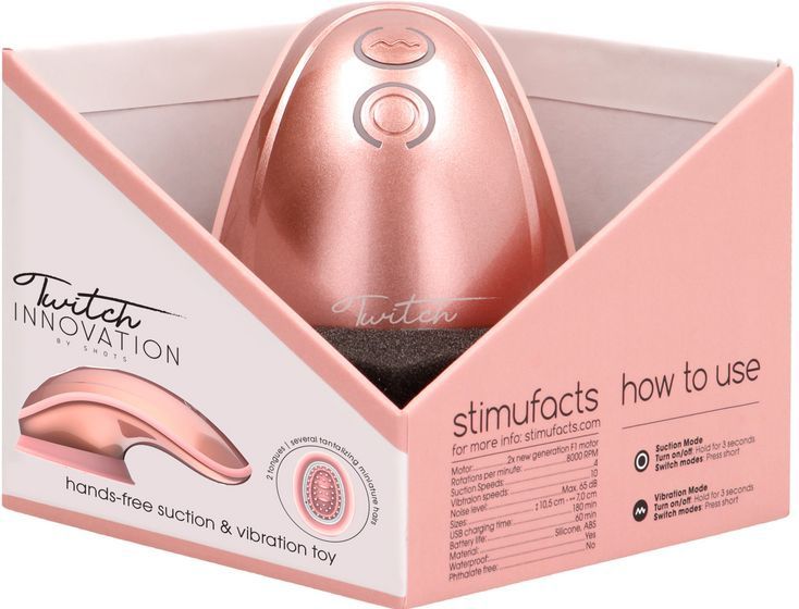 Innovation – Twitch Hands – Free Suction & Vibration Toy – Rose Gold