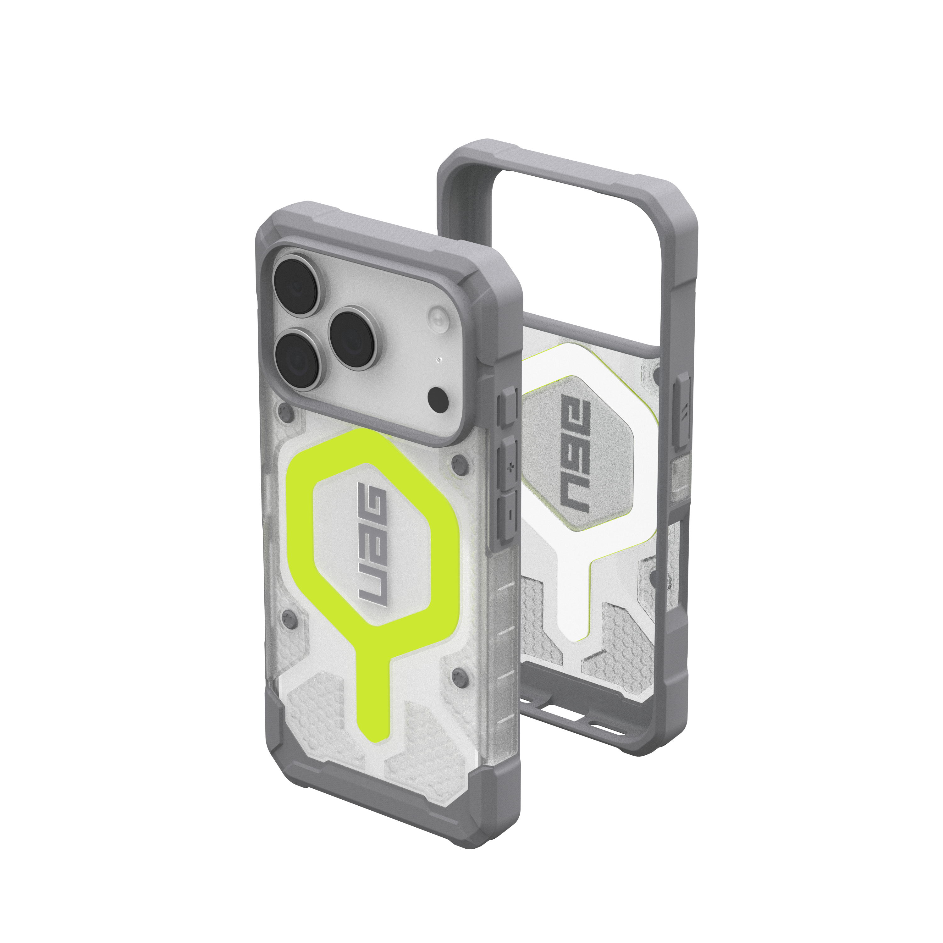 iPhone 17 Pro MagSafe Schutzhülle Pathfinder (114551118181) - Active Neon (Transparent / Gelb)