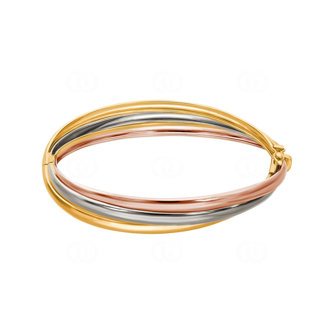Armreif oval 750/18 K Tricolor verschweisst 52 x 57mm