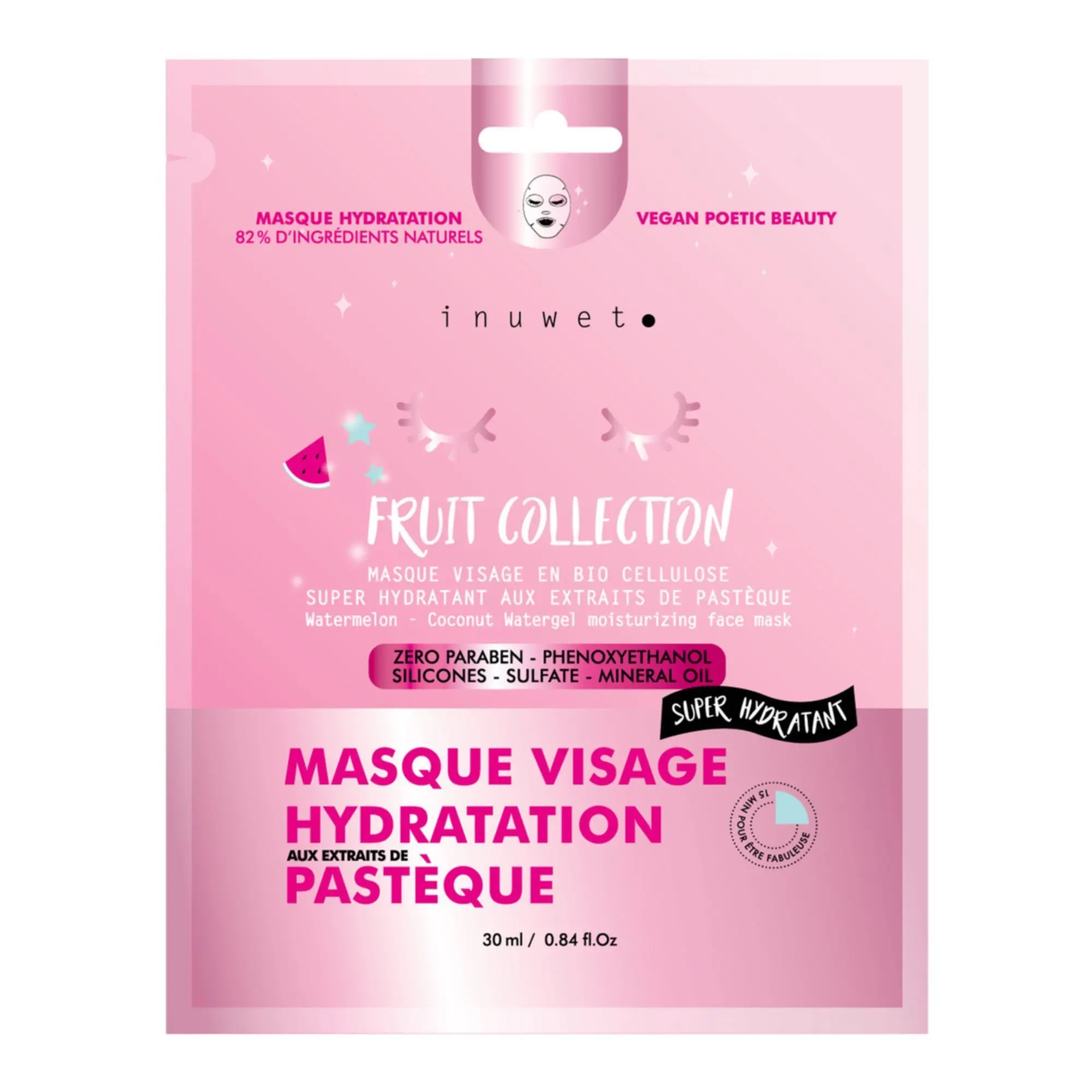 Inuwet - MASQUE VISAGE HYDRATANT Masque Hydratant- Masque monodose